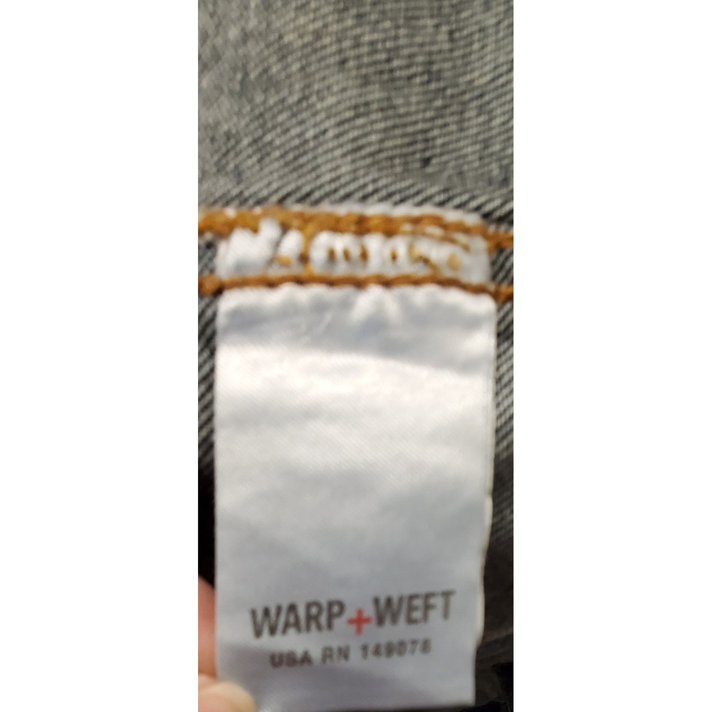 Warp + Weft Jean Trucker Jacket Denim Sea Seattle Scout Blue SM Copper Unisex - Picture 14 of 16